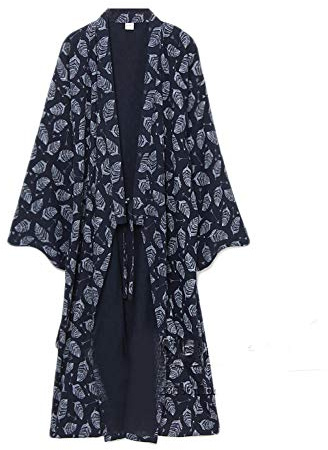 FANCYPUMPKIN Yukata de los Hombres Batas Kimono Robe Khan Pijamas de Ropa al Vapor # 07 M