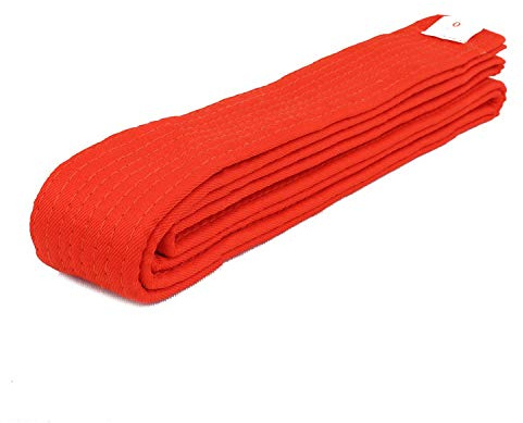 AAMA Plain Color Belt for Martial Arts - Taekwondo Karate Judo - Orange Size 3