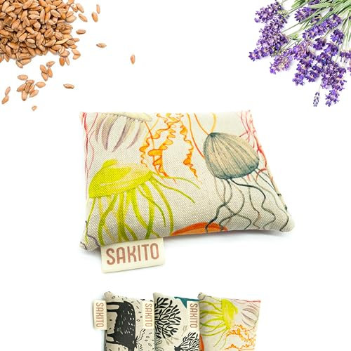 Körnerkissen Mikrowelle (14x10 cm) - Natürliche Therapie gegen Koliken - Natürliche Wärme für den Bauch und zur Beseitigung von Blähungen, Entspannung für Kinder - Sicher für Babys