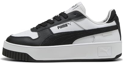 PUMA Damen Carina Street Sneaker, White Black Black, 38 EU
