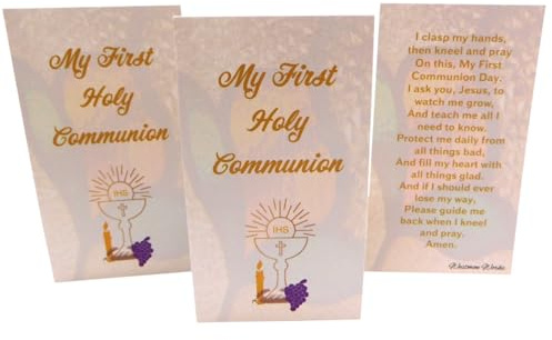 Westmon Works My First Communion Prayer Holy Card Bulk Pack Bundle Students Classroom Bundle, Set of 10