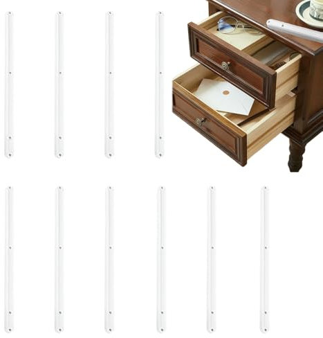 10 Pcs Ultra-Quiet Draw Runners Plastic Drawer Slides 298MM Drawer Rails for Having Grooved Cabinets Wardrobes Kitchen Drawers