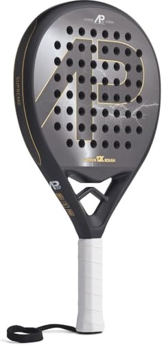 Acapulco 69 - Racchetta da tennis per paddle | Expert AP69101 Supreme | 100% strato di carbonio, a goccia arrotondata, semi-morbida, durevole, per interni ed esterni, nero