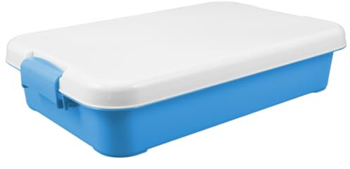 Toyvian Plastic Sandbox Tray Box for Boys and Girls Sensory Play Outdoor Activities Lid Storage Box for Sandbox Toys and Accessories