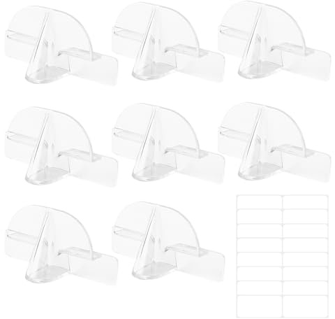 CZAKOMIX Estante Portagafas Autoadhesivo de Pared, 8 Piezas Gafas De Sol Estante De Almacenamiento, Montado en la Pared Colgador Gafas, Transparente, Soporte Gafas para Dormitorio, Salón,Oficina, Baño