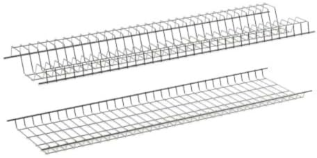 inferramenta Scolapiatti per Cucina | Kit con Griglie in Acciaio Cromato | Porta Piatti e Bicchieri | Diverse Misure (76 CM PER PENSILI 80 CM)