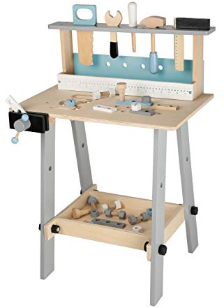Bayer Chic 2000 - Banco de Trabajo Infantil de Madera con Herramientas y Accesorios, Banco de Herramientas, Banco de Juguetes para niños a Partir de 3 años