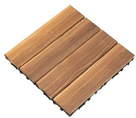 36 piastrelle per pavimenti in legno, per terrazze, balconi, terrazze, terrazze, design a quattro vie, per uso interno ed esterno, (1 pezzo: 30 x 30 x 2 cm)