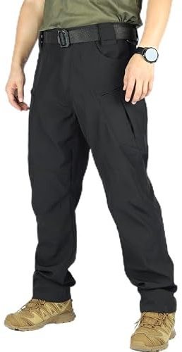 YAOHUOLE Pantalon Tactique Homme Cargo Multi Poches Imperméable Pantalon de Travail Stretch Treillis Militaire Randonnée