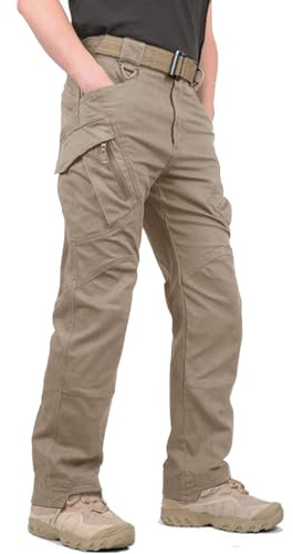 KEFITEVD Tactical Trouser Men Military Cargo Pant Ripstop Combat Work Pants