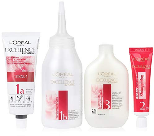 L’ORÉAL PARIS - Coloration Cheveux Permanente Triple Soin - Couvre 100% des Cheveux Blancs - Excellence Crème - Nuance : Blond Foncé (6)