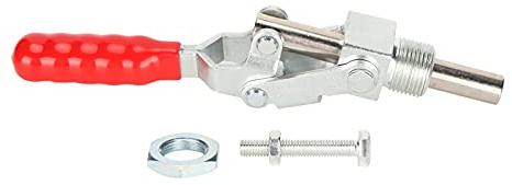 Abrazaderas de palanca de hardware, herramienta de mano roja antideslizante de pestillo, herramienta de fijación de abrazadera de sujeción profesional tipo empujar-tirar de 299,8 lb para trabajo pesad