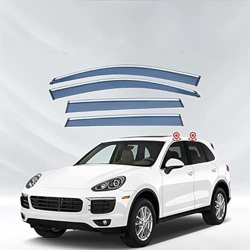 Juego de 4 Deflectores de Viento, Protector de Nieve para Lluvia Y Sol de Baja Acumulación de Calor para Reemplazo de Automóviles para Porsche Cayenne 92A 2011-2018