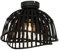 Qazqa - Orientalisch Orientalische Deckenleuchte I Deckenlampe I Lampe I Leuchte aus schwarzem Bambus 30 cm - Pua I Wohnzimmer I Schlafzimmer - Bamboo Rund - LED geeignet E27