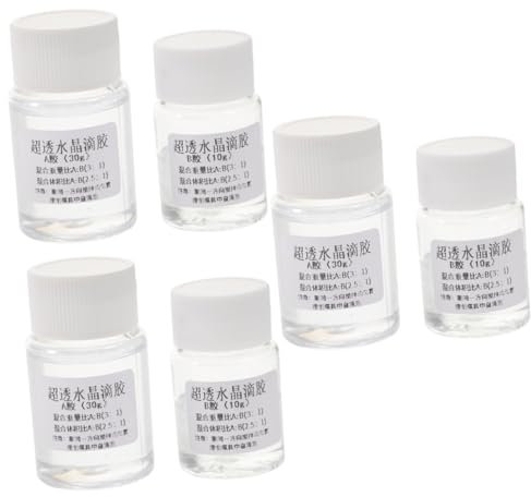 JECOMPRIS 6juegos Epoxy Resin Glue Kit Epóxica Transparente Para Manualidades y Joyería Alta Resistencia y Anti-yellowing