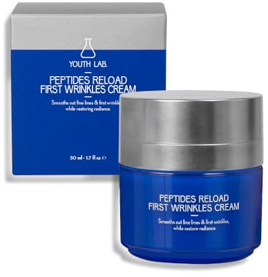 YOUTH LAB. Peptides Reload First Wrinkles Cream - Crema Antienvejecimiento con Péptidos para Primeras Arrugas, Hidratación y Redensificación, 50 ml