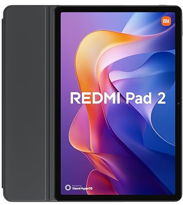 XIAOMI Redmi Pad 2 + Funda - Tablet de 11 2.5K (MediaTek G100-Ultra, 4GB de RAM, 128GB de ROM, WiFi 5 + Bluetooth 5.3, Batería de 9000 mAh, Cargador no Incluido), Gris (Versión ES)