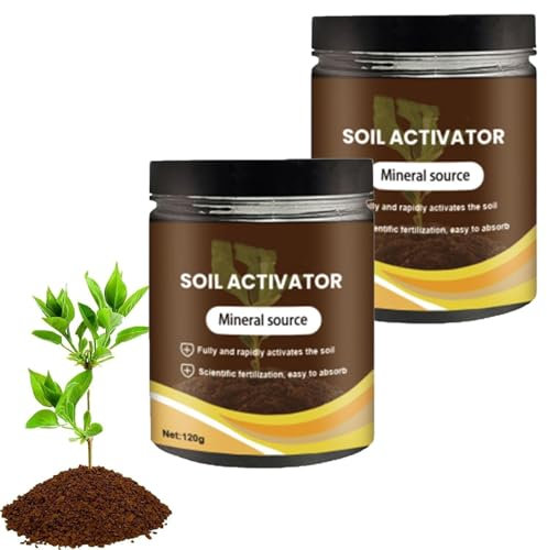 Activateur de sol Soil Pro, activateur de sol organique et engrais pour plantes, pelouses et jardins, revitalisateur de sol multifonctionnel, pour plantes d'intérieur et d'extérieur (2pcs)