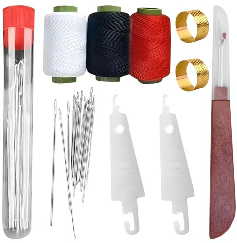 Set Di Strumenti Da Cucito Da 37 Pezzi, Kit Da Cucito Portatile Completo Con Infilaag-o, Giuntatrice, 25 Aghi E Fili In Acciaio E Spille Da Balia, Per Principianti E Professionisti