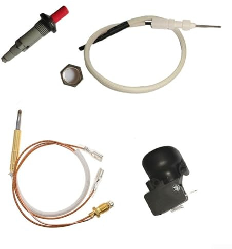 Cable de encendido con interruptor de pulso con interruptor de inclinación de termopar, dispositivo de seguridad para sistemas de calefacción de patio al aire libre, construcción de metal, juego de