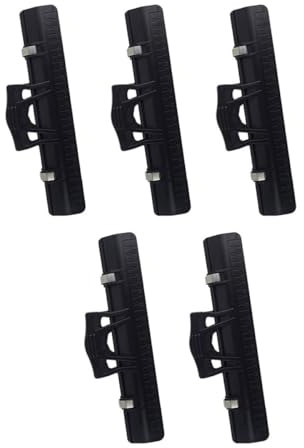Hemobllo Pince de Score Lot de 5, Clips à Feuilles Noirs, Porte-Partitions de Piano en Plastique, Accessoire Musicien Multifonction pour Extrait de Partition et Support de Page