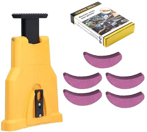 AffûTeur De TronçOnneuse Ultra-Rapide,AffûT’Pro Affuteuse De Chaine Tronconneuse,Affuteur De Chaine, Avec 5 Pierres, PréCision InstantanéE Pour Coupe Efficace (A)