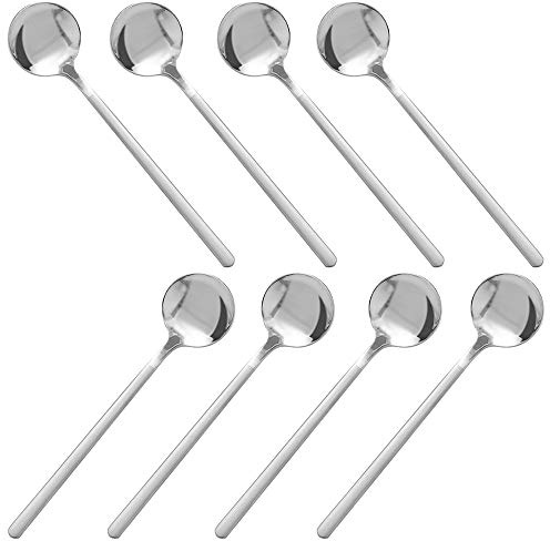 Pack of 8, Stainless Steel Espresso Spoons, findTop Mini Teaspoons Set for Coffee British Tea Dessert Cake Ice Cream Cappuccino, 5.3 Inch
