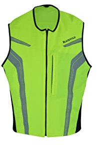 BLACKWILD Warnweste, Unisex Warnwesten Auto, Hohe Sichtbarkeit Warnweste Erwachsene | Laufweste Herren und Damen, Reflektoren Schutzweste für Radfahren Arbeitskleidung und Pannenhilfe (3XL)