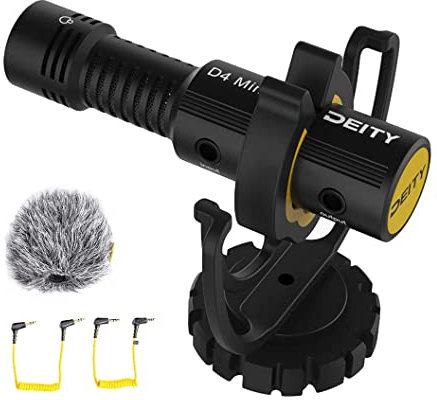 Deity V-Mic D4 Mini - Kamera-Mikrofon mit Shock Mount, leichtes Shotgun-Mikrofon perfekt für Vlog Pocket Cam DSLR-Kamera, Aufnahme YouTube, Interview, Videokonferenz, Podcast, Sprachdiktat