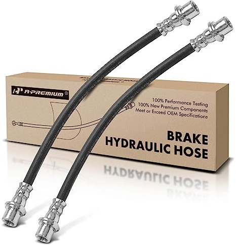 A-Premium Front Side Brake Hydraulic Hoses Compatible with Select Lexus and Toyota Models - GX460 2010-2017, GX470 2003-2009, 4Runner 2003-2017, FJ Cruiser 2007-2014 - Replace# 9094702D35(Pack of 2)
