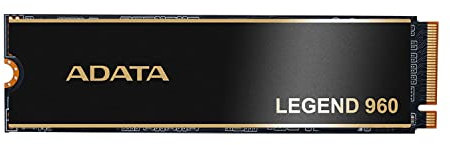 ADATA 4TB SSD Legend 960, NVMe PCIe Gen4 x 4 M.2 2280, Speed up to 7400MB/s, Internal Solid State Drive for PS5 with Heatsink, Gaming, High Performance Computers, Super Endurance with 3D NAND
