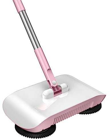 Máquina limpiadora de barredora empujada a mano para el hogar, giratoria de 180°, limpieza de baño, suministros para el hogar, barredora de alfombras