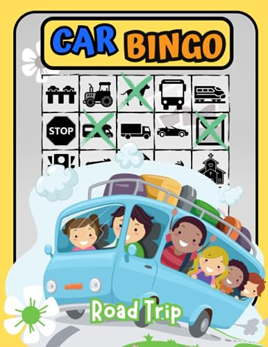 Car Bingo: road trip activities for kids - road trip games - travel games for kids ages 4-12 - travel bingo (car bingo game for travel kids)