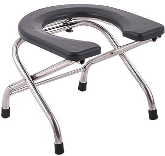 Perfeclan Klappbarer Toilettensitz, Toilettenstuhl, multifunktional, für die häusliche Pflege, rutschfest, hockender Toilettenhocker, hockender, Höhe 30 cm