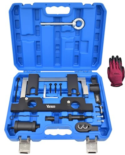 Yuesstloo 17PCS Camshaft Alignment Timing Tool Kit, Compatible with BMW N20 N26 Engine, with Flywheel Holder Tool & Balance Shaft Tool & Fuel Injector Remover Kit, 212831, 119340, 212830, 219548