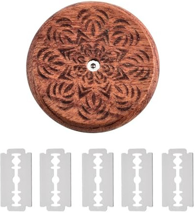 Brot Schneide Werkzeug,Teig Rasiermesser,Brot Lahm Scoring Tool,Baguettemesser 1 Messerset und 5 Klingen Brot Scoring Cutter zum Einschneiden Baguette Gebogene Brotmesser Ritzmesser Runde Version