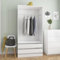 ChicAbode Kleiderschrank Hochglanz-Weiß 100x50x200 cm Garderobenschrank Schlafzimmerschrank Dielenschrank Garderobenschrank Schlafzimmerschrank Dielenschrank Holzwerkstoff
