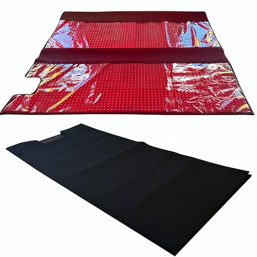 ZONEMEL Full Body Red Infrared Light Mat - 70.9x63 Sauna Blanket with 2520 LEDs, Dual Spectrum 660/850nm, Red Light Therapy Mat for Full Body Pain Relief,Adjustable Timer & Brightness, Black