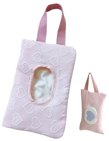 Portador de Toallitas Húmedas - Caja de Almacenaje Portátil para Pañuelos,Contenedor Almacenamiento Recargable Decorativo para Hogar Oficina Coche Viajes