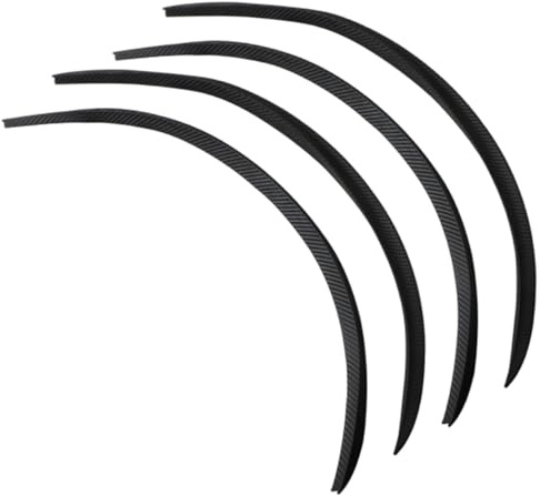 2 Paires de Bandes de Garniture d'ailes Voiture, Garniture puits Roue en PVC Anti-Rayures 28 Pouces, Accessoires extérieurs Automobiles en Fibre Carbone adaptés à la Plupart des véhicu