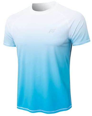MEETWEE T-Shirt Homme Dégradé UPF 50+ Anti-UV Respirant Séchage Rapide Randonnée