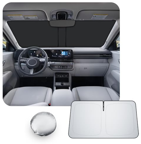 [Upgrade] CDEFG Compatible con Hyundai Kona SX2 EV Eléctrico 2024 2025 2026 Parasol Cubiertas Parasol Parabrisas Delantero Parabrisas Auto Parasol Accesorios