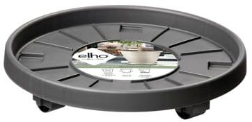 Elho Universal Planttaxi 35 - Untersetzer für Innen, Außen Und Zubehör - Ø 33.7 x H 6.5 - Anthrazit, 35 cm