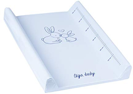 Matelas plan à langer luxe pour bébé 48,5 X 70 cm Blanc Lapin