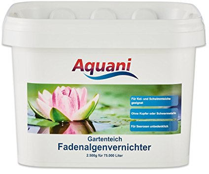Aquani Fadenalgenvernichter Gartenteich 2.500g Algenmittel zum effektiven entfernen von Fadenalgen im Teich auch ideal als Algenvernichter/Teichpflege für Koi und Schwimmteich mit Algen geeignet