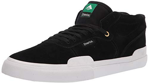 Emerica Herren Pillar Mid Top Vulc Shoe Skate-Schuh, Schwarz/Weiß/goldfarben, 43 EU