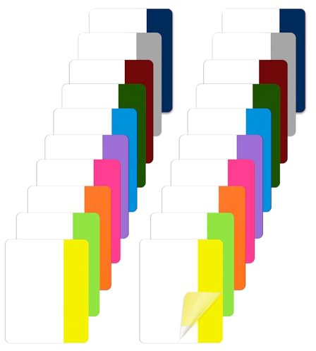 400 Stück Haftstreifen-Tabs 20 Sets 10 Farben Index Haftmarker Farbige Seitenmarkierungen Repositionierbare Bandfahnen für Bücher Binder und Aktenordner