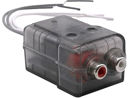 Fovolat Audio para automóvil - Adaptador Salida línea 2 Canales Alto a bajo para automóvil | impedancia Salida para convertidor Hilow o