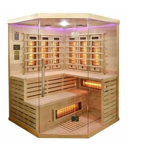 Bagno Italia Sauna 4 posti infrarossi 150x150cm full spectrum con luci led e radio