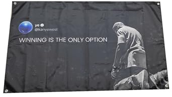 Stormflag Bandera de Kanye 90 x 150 cm, tapiz de poliéster con cuatro ojales y doble costura